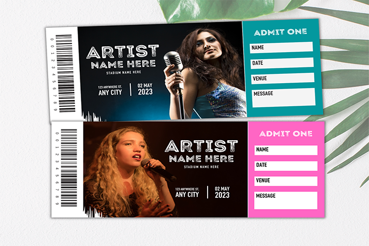 Concert Ticket Canva Template