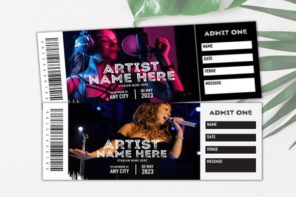 Concert Ticket Canva Template