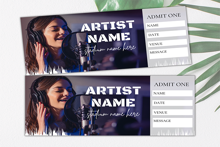 Concert Ticket Canva Template