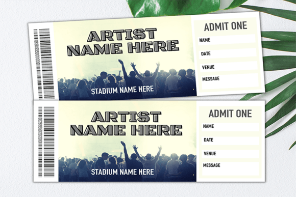 Concert Ticket Canva Template