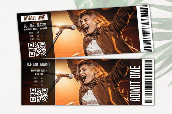 Concert Ticket Canva Template