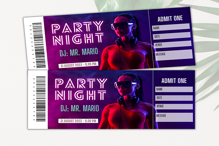 Concert Ticket Canva Template