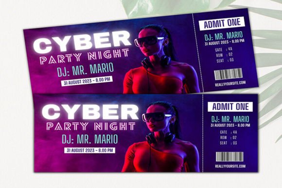 Concert Ticket Canva Template