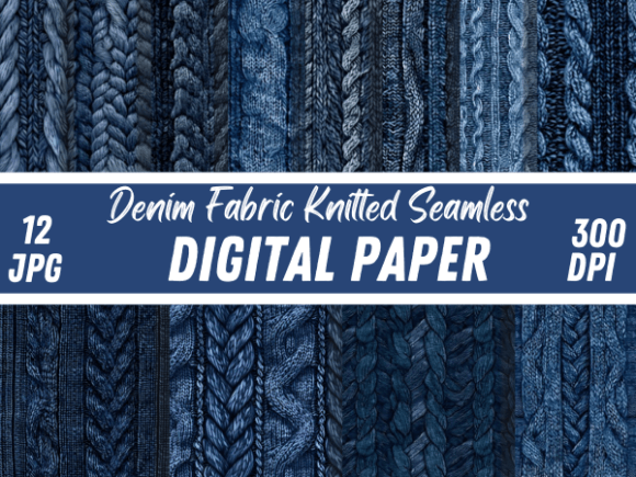 Denim Fabric Knitted Texture Backgrounds