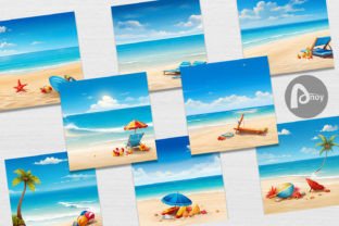 Digital Paper Summer Beach Graphic by Artnoy · Creative Fabrica