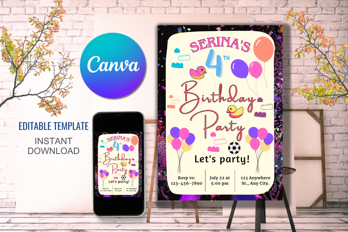 Editable Birthday Invitation Template