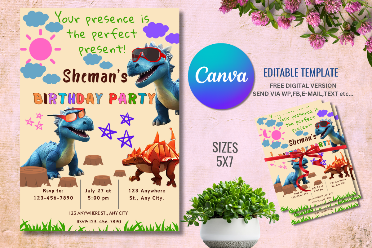Editable Birthday Invitation Template