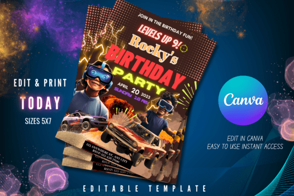 Editable Birthday Invitation Template