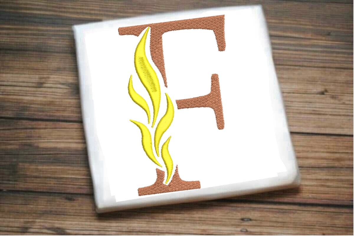 F Letter Beautiful Fire Alphabet · Creative Fabrica