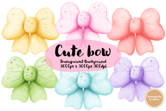 Free Bow from Easter Bunny Clipart Graphic Illustrations By CapiCozyArt