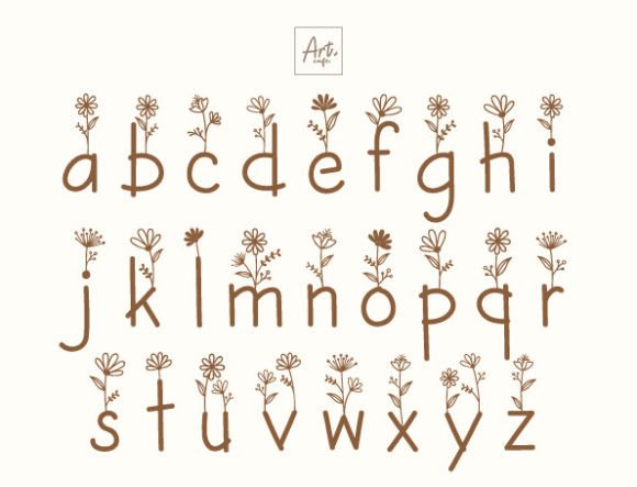 Mama Flowers Font Font PNG with transparent background - Preview 2