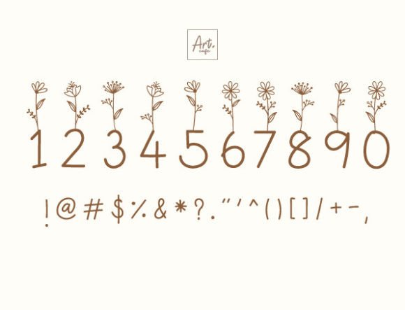 Mama Flowers Font Font PNG with transparent background - Preview 3