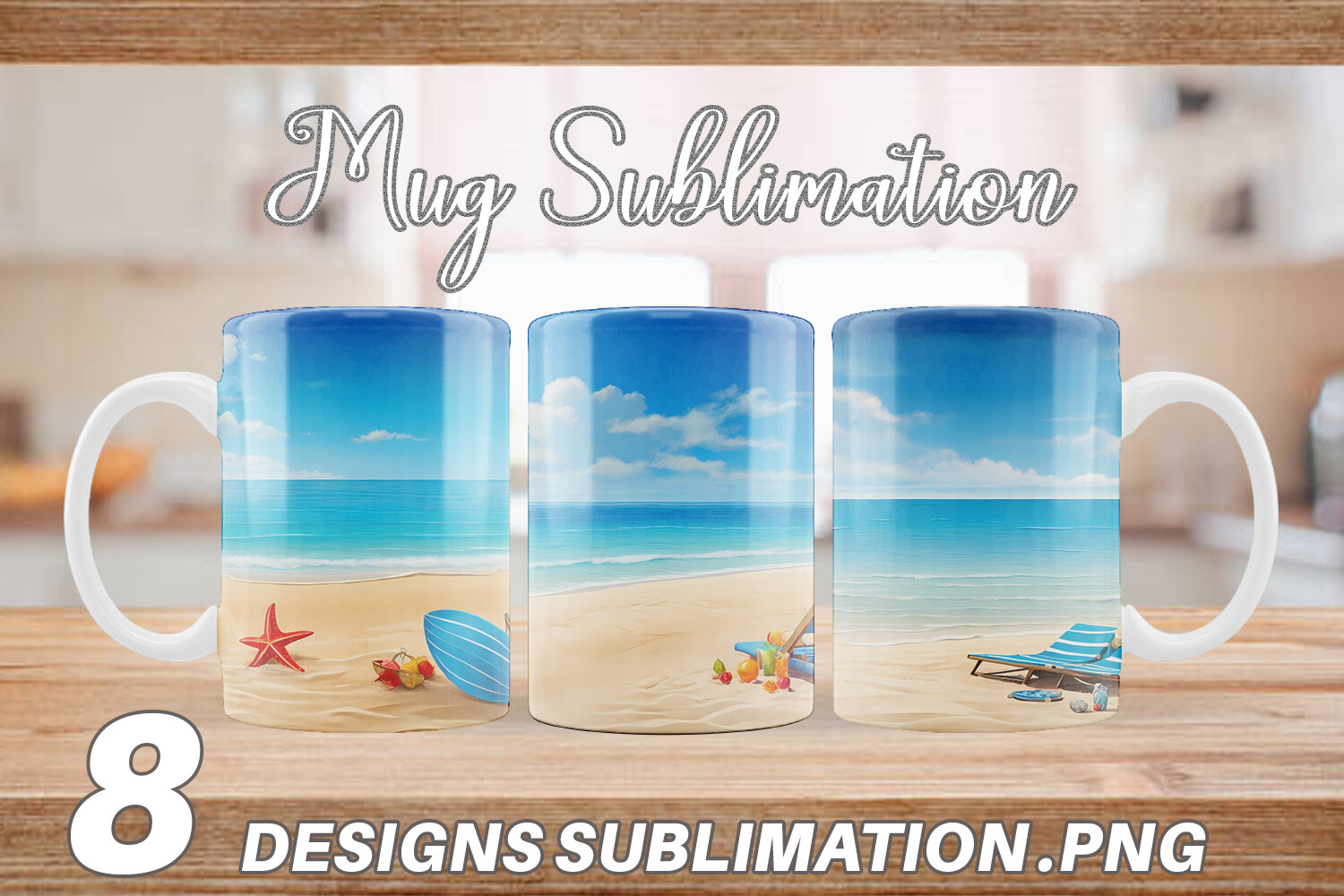 Mug Wrap Summer Beach Graphic by Artnoy · Creative Fabrica