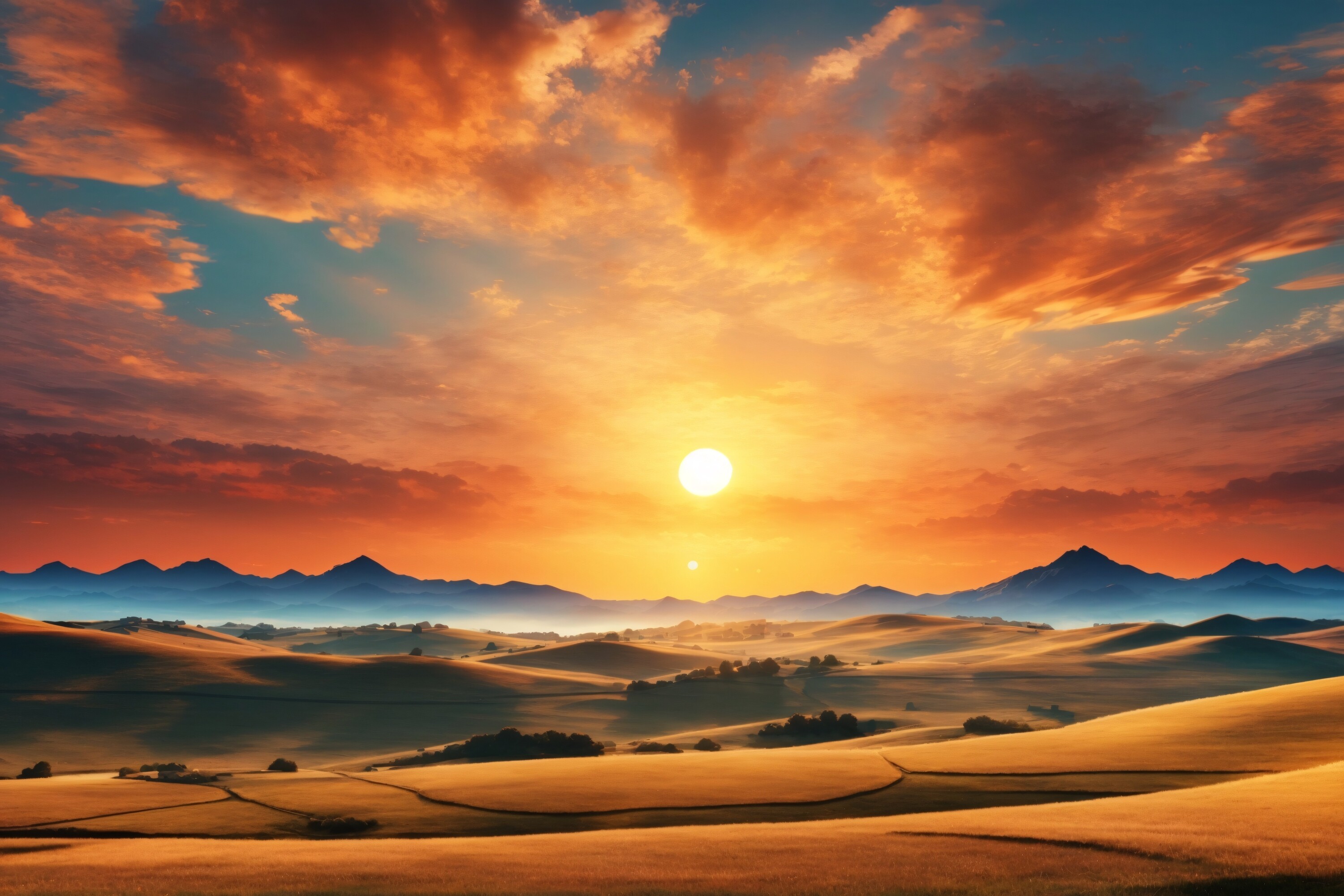 Sunset Background Graphic by Forhadx5 · Creative Fabrica