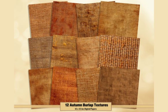Autumn Burlap Textures Digital Papers