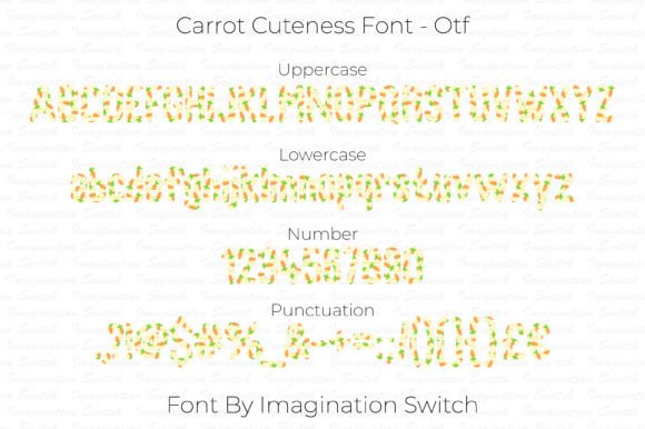 Carrot Cuteness Font - Preview 1
