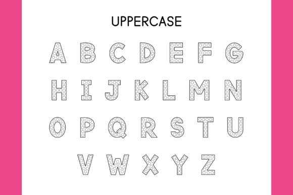 Do-a-dot Alphabet Font - Preview 1
