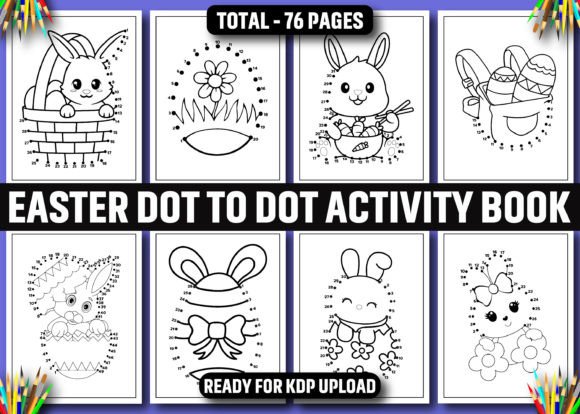 Easter Dot to Dot Activity Book for Kids