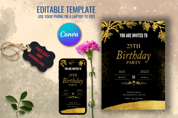Editable Birthday Invitation Template