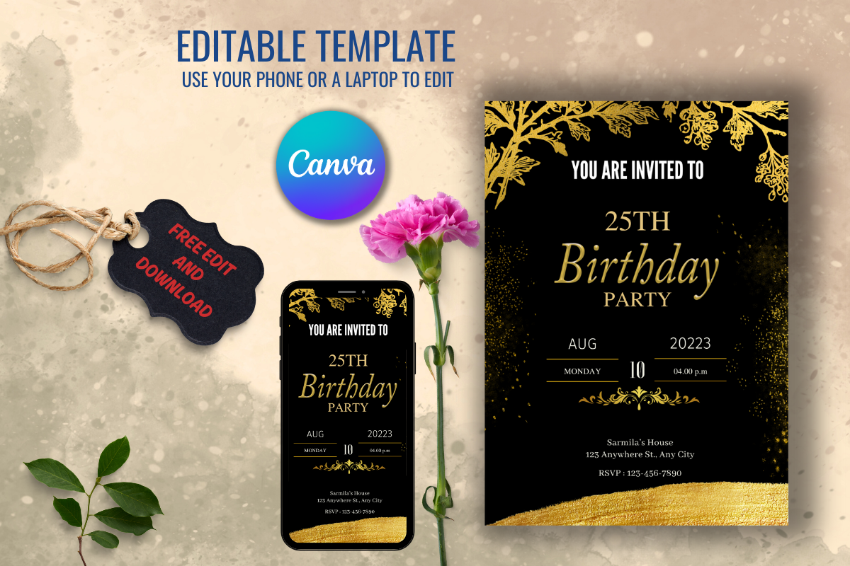 Editable Birthday Invitation Template
