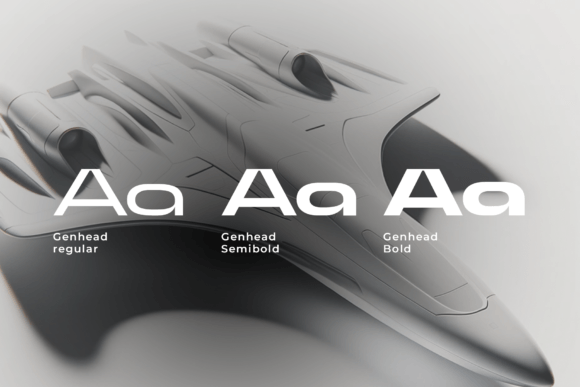 Genhead Futuristic Typeface Font - Preview 1