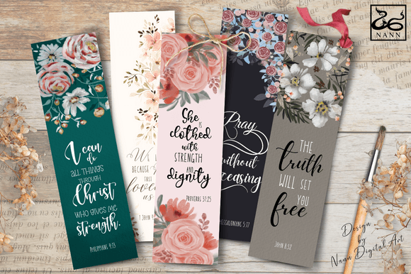 Printable Bible Verse Bookmarks Set #266