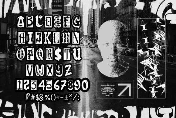 Rebel Frisco Graffiti Urban Y2k Font PNG with transparent background - Preview 2
