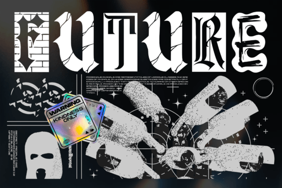 Rebel Frisco Graffiti Urban Y2k Font PNG with transparent background - Preview 3