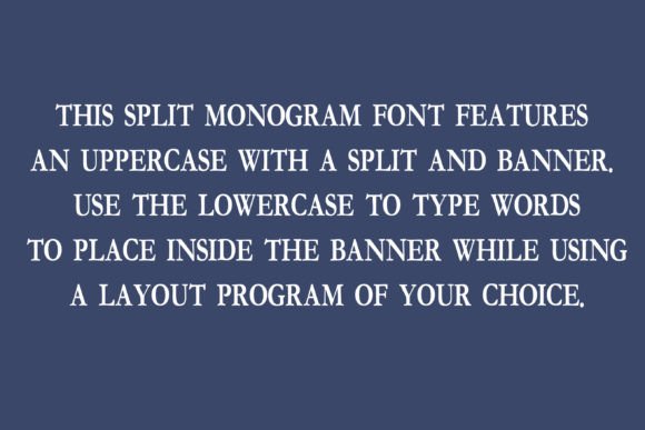 Rose Monogram Banner Font PNG with transparent background - Preview 4