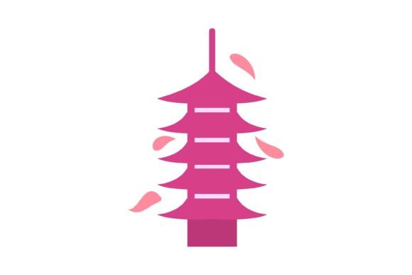 Spring Japan Style Sticker Design