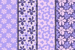 Y2k Groovy Flowers Seamless Patterns Graphic by Rin Green · Creative ...
