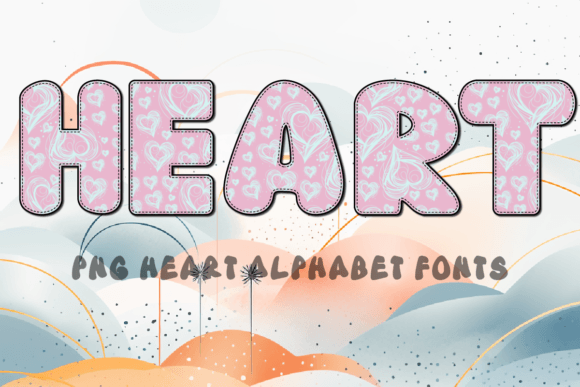 Heart Alphabet Fonts Graphic Decorative Elements By MOMAT THIRTYONE