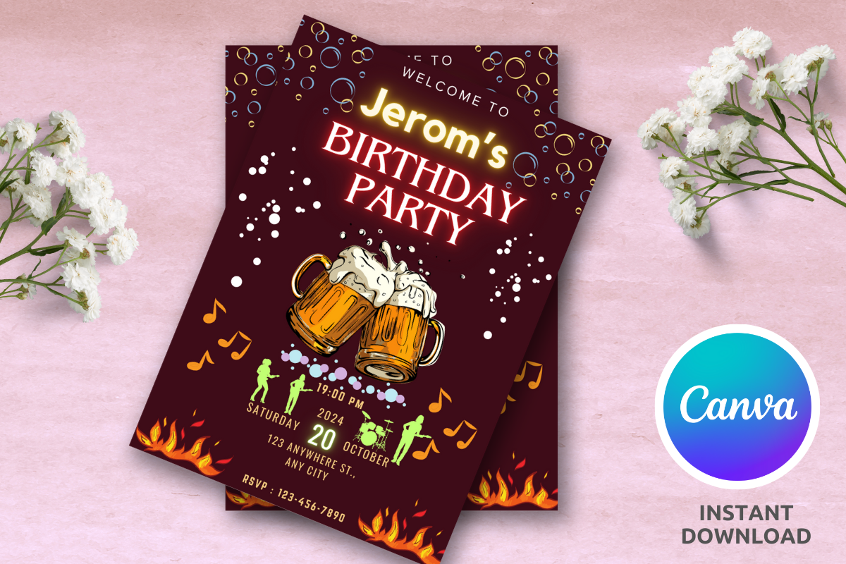 Editable Birthday Invitation Template