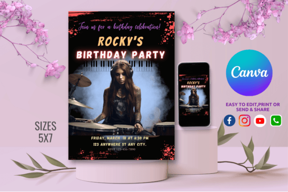 Editable Birthday Invitation Template