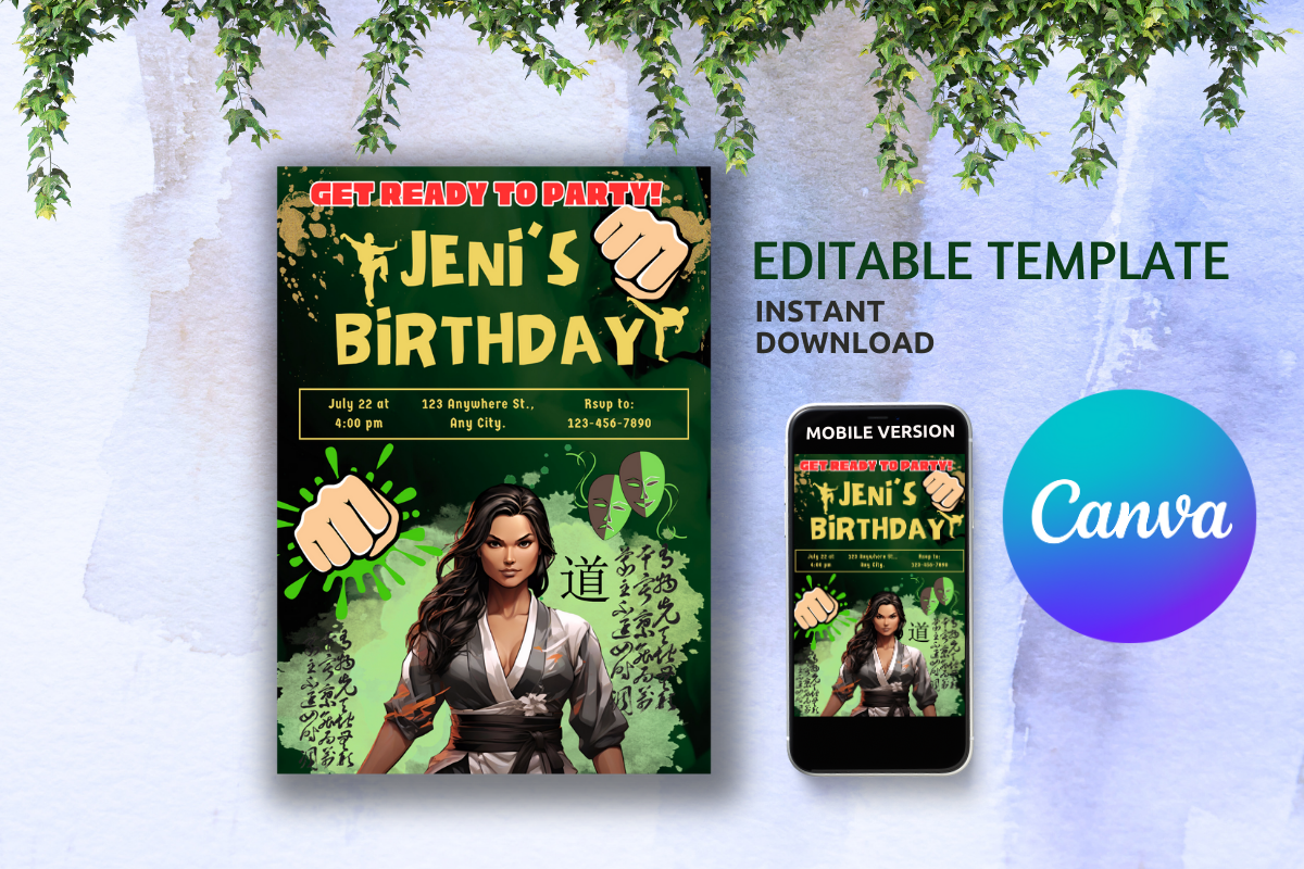 Editable Birthday Invitation Template