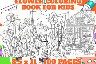 Flower Coloring Page for Kids Graphic by Nisad Design House · Creative ...