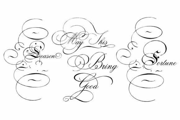 Indenture English Penman Font PNG with transparent background - Preview 3