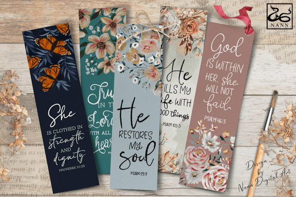 Printable Bible Verse Bookmarks Set #277