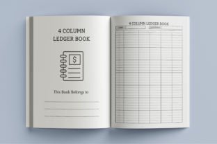 4 Column Book 4 Column Ledger Book Graphic by Book2Bees · Creative Fabrica