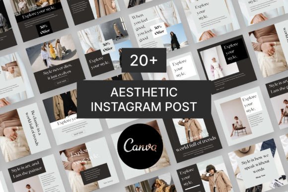 Aesthetic Instagram Templates Canva Graphics 5