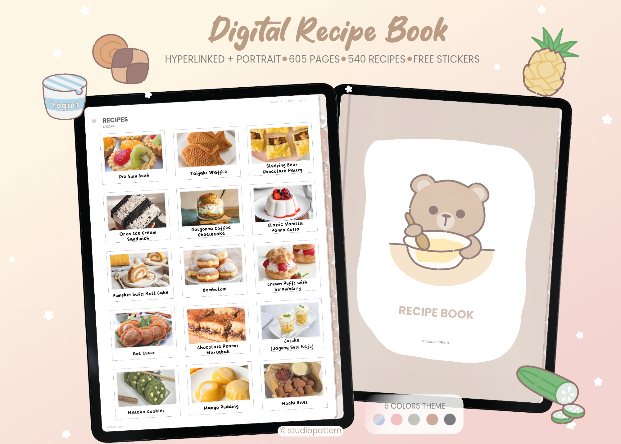 Digital Recipe Cookbook Hyperlinked