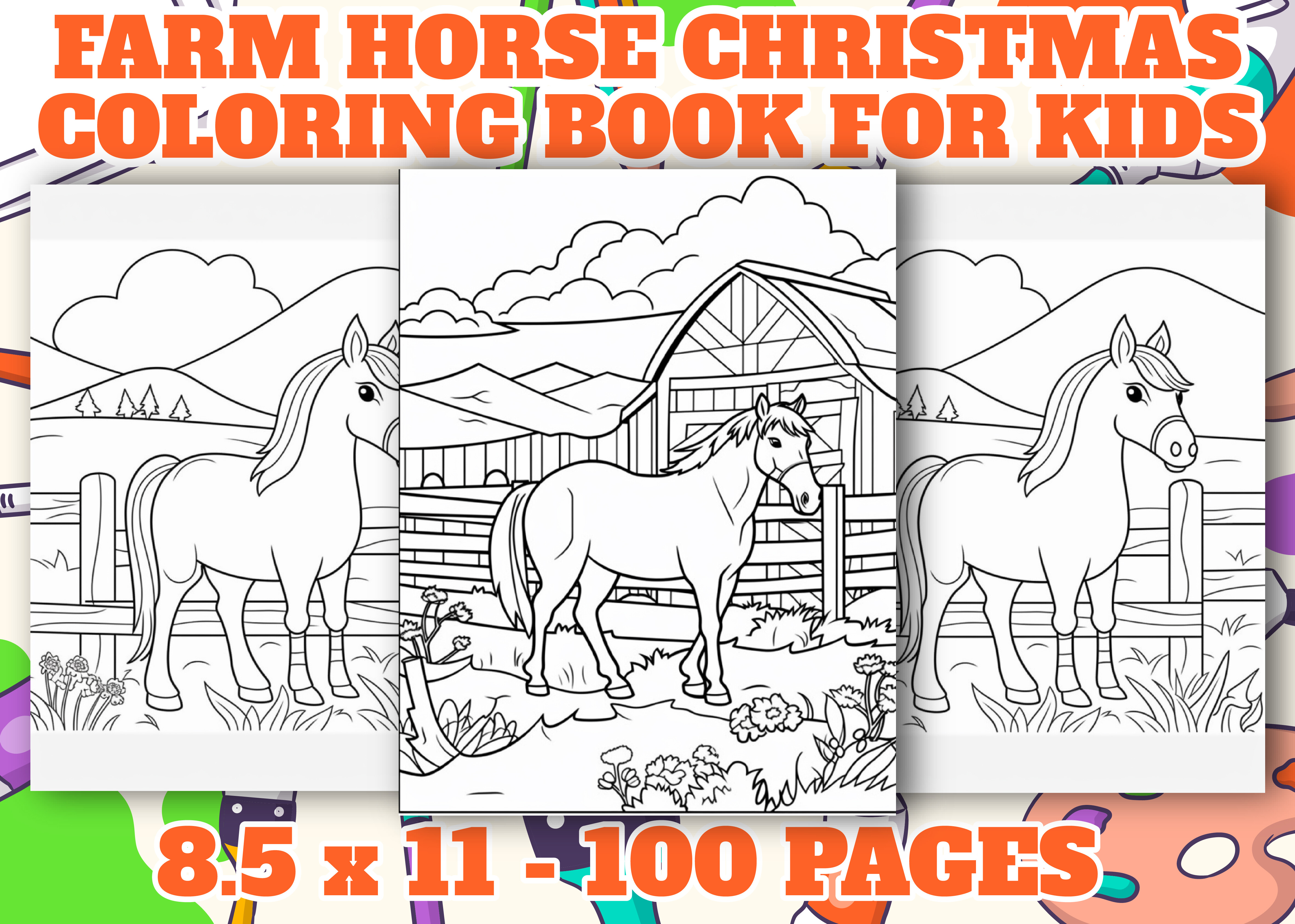Farm Horse Coloring Pages