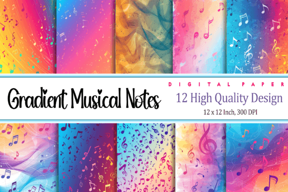 Gradient Music Notes Graphic by Pro Designer Team · Creative Fabrica
