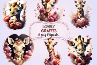 Lovely Giraffes Sublimation Clipart Graphic by EdeniaArtStudio ...