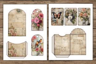 Vintage Junk Journal Kit Floral Ephemera Graphic by Wildflower ...