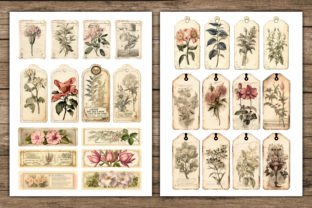Vintage Junk Journal Kit Floral Ephemera Graphic by Wildflower ...