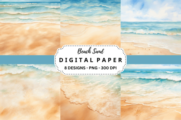 Watercolor Beach Sand Background