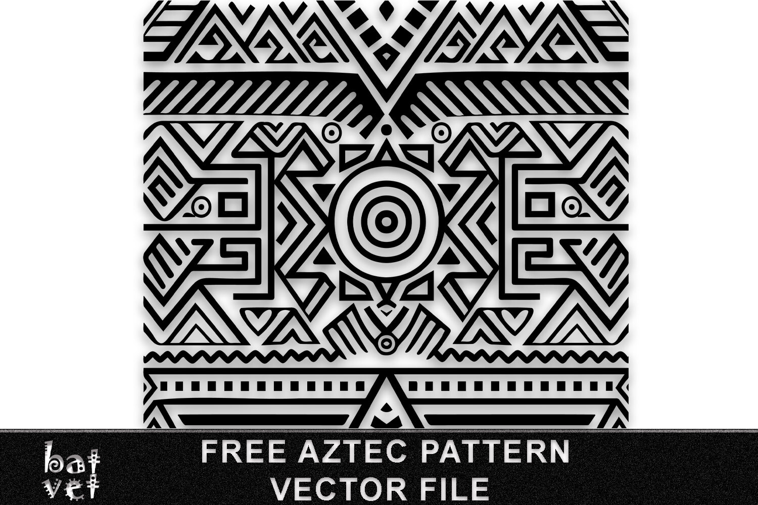 Aztec Pattern Vector File SVG Graphic by BatVet · Creative Fabrica