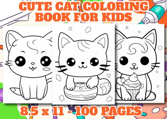 Cute Cat Coloring Pages for Kids