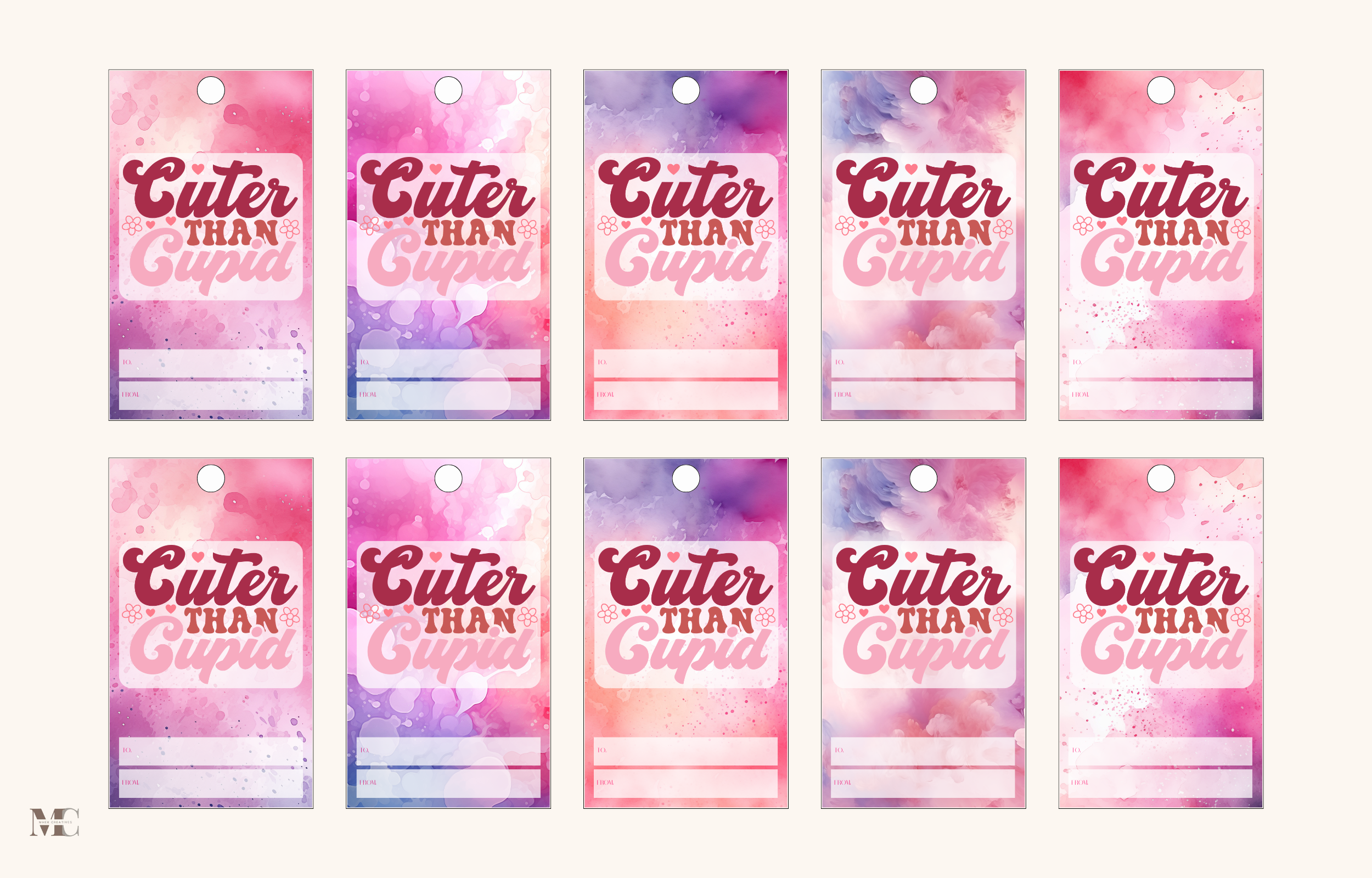 Cuter Than Cupid Gift Tags Graphic by Mhek Creatives · Creative Fabrica